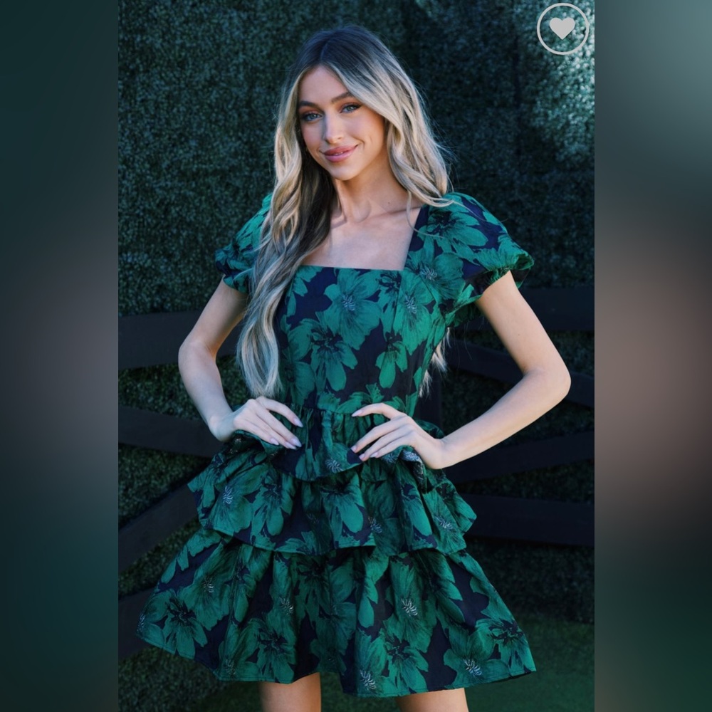 Size S - TCEC - Freya Floral Dress, Green